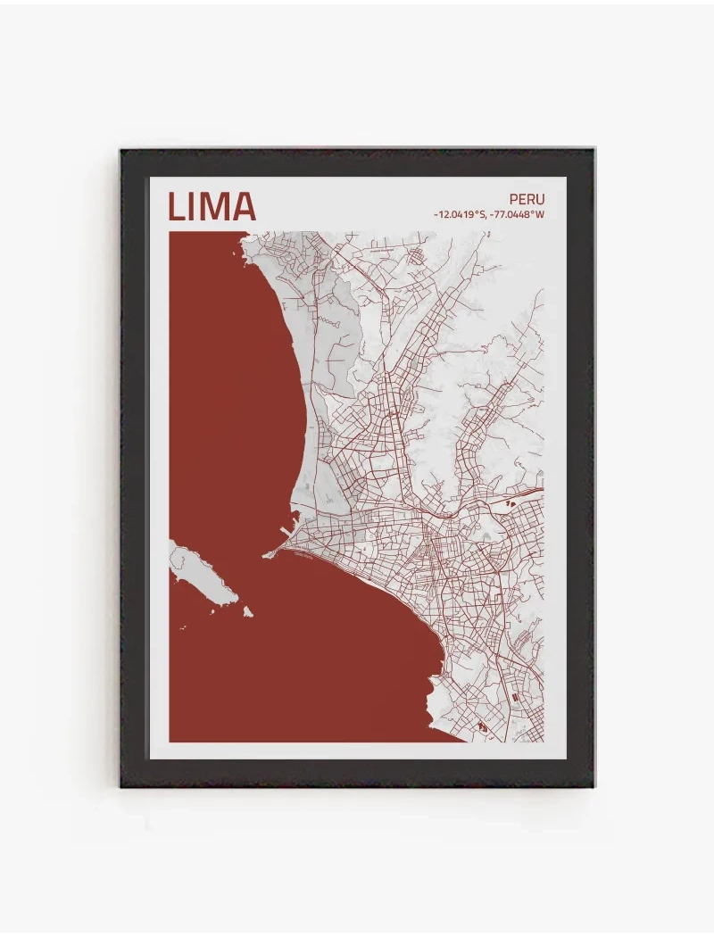 Cuadro Mapa Lima| Be Minimal
