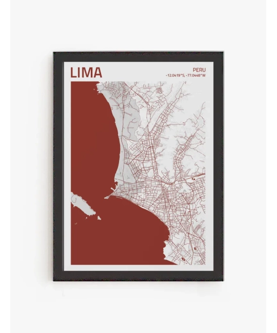 Cuadro Mapa Lima| Be Minimal