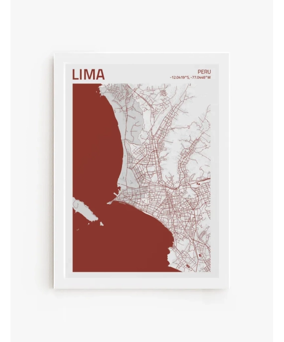 Cuadro Mapa Lima| Be Minimal