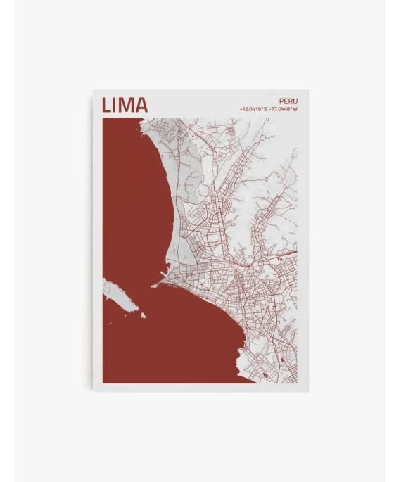 Cuadro Mapa Lima| Be Minimal