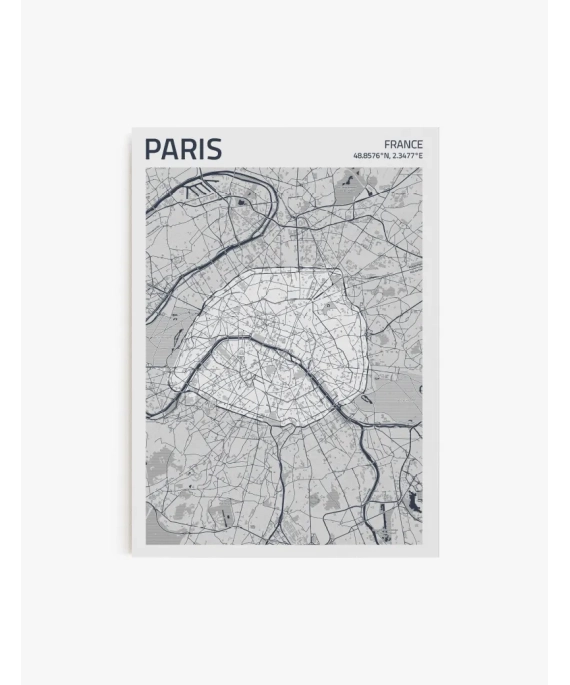 Cuadro Mapa Paris| Be Minimal