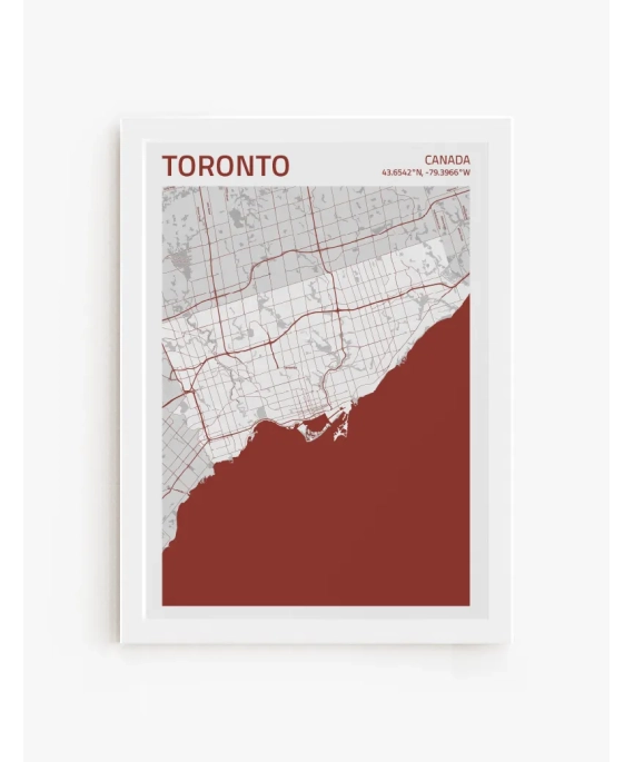 Cuadro Mapa Toronto| Be Minimal