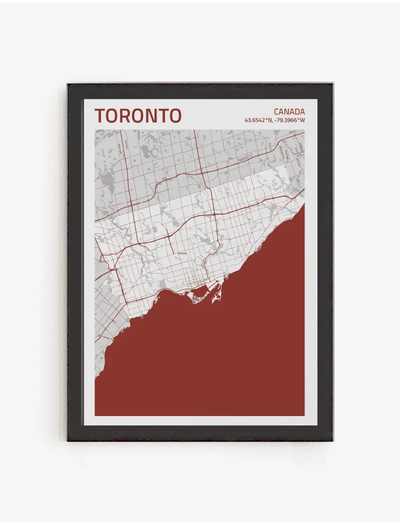 Cuadro Mapa Toronto| Be Minimal