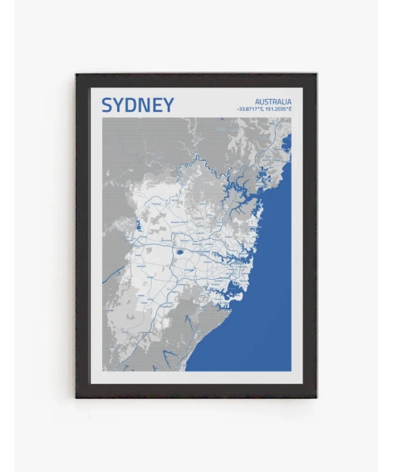 Cuadro Mapa Sydney | Be Minimal