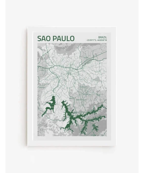 Cuadro Mapa Sao Paulo| Be Minimal