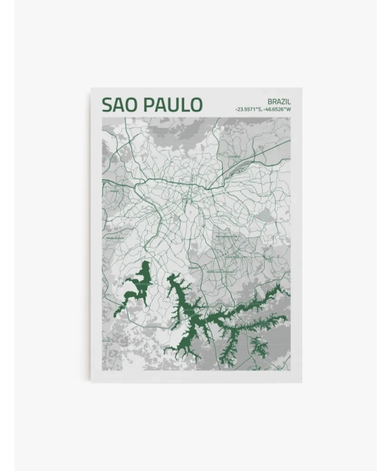 Cuadro Mapa Sao Paulo| Be Minimal