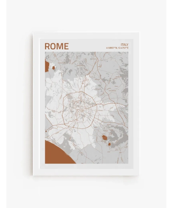Cuadro Mapa Roma | Be Minimal