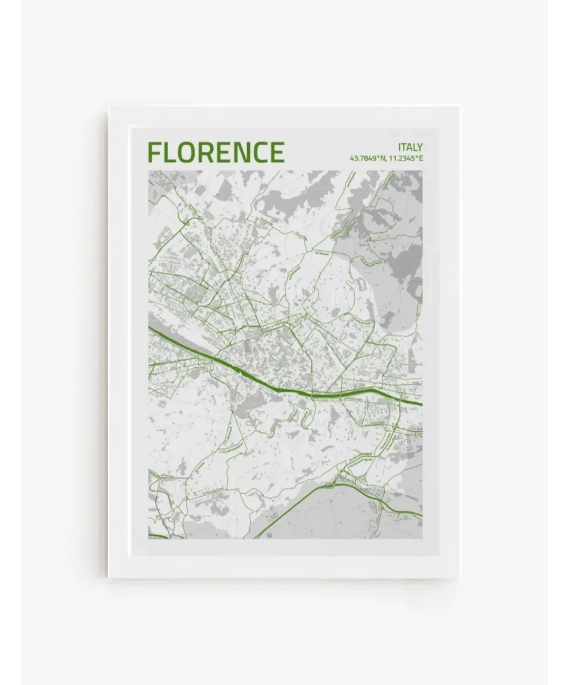 Cuadro Mapa Florence | Be Minimal