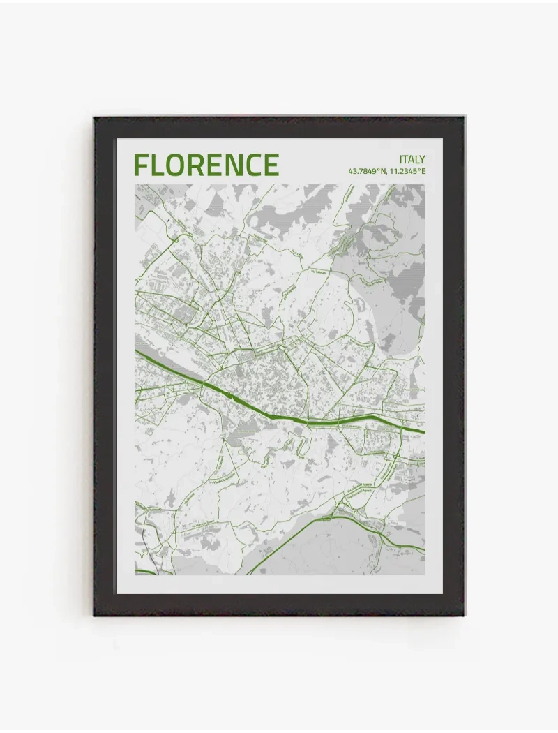 Cuadro Mapa Florence | Be Minimal