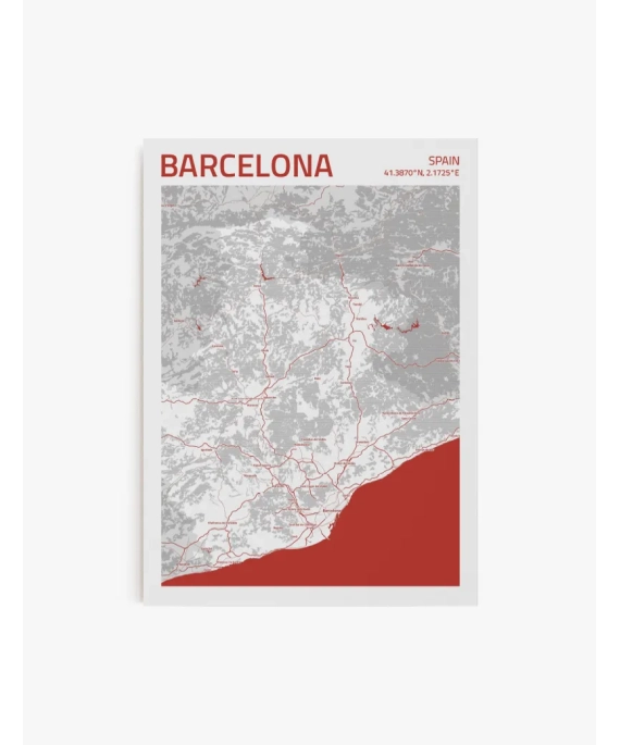 Cuadro Mapa Barcelona | Be Minimal