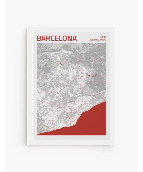 Cuadro Mapa Barcelona | Be Minimal