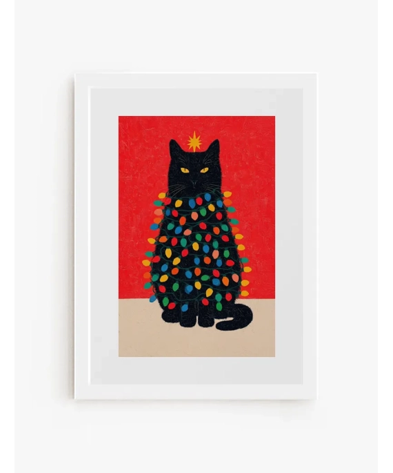 Cuadro Cat Navidad | Be Minimal