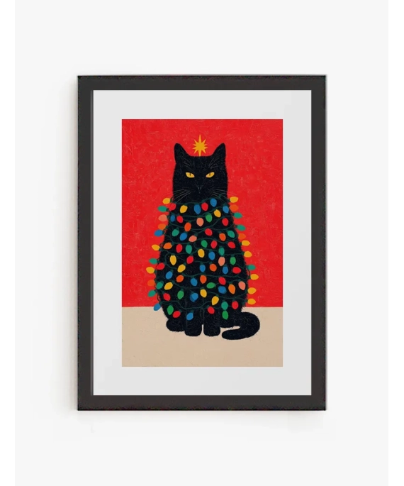 Cuadro Cat Navidad | Be Minimal