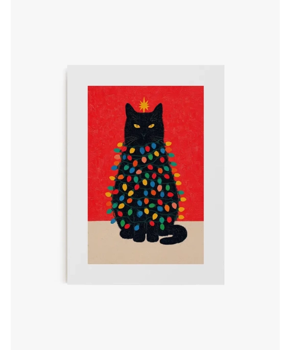 Cuadro Cat Navidad | Be Minimal