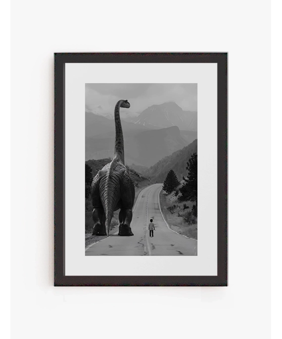 Cuadro Dinosaurio y Niño | Be Minimal