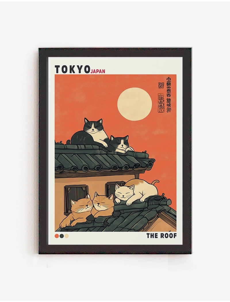 Cuadro Gatos de Tokio | Be Minimal