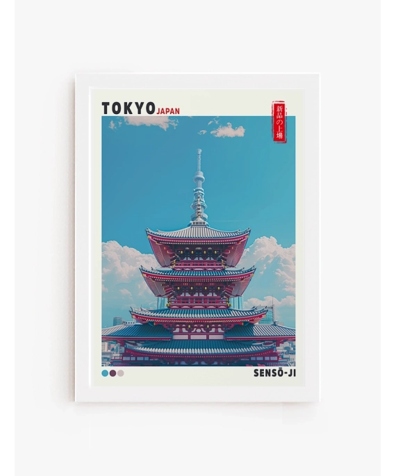 Cuadro Pagoda Celeste | Be Minimal