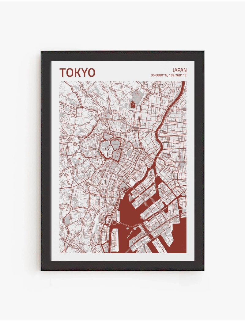 Cuadro Mapa Tokyo | Be Minimal